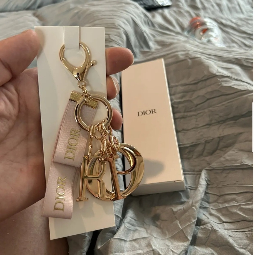 Dior Gold-Tone Key Charm with CD Logo